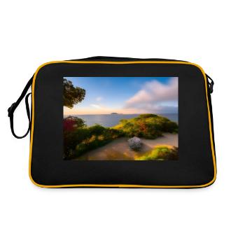 Hiking in the dunes by the sea - Retro Bag - black/gold - Back