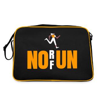 no run no fun - Retro Bag - black/gold - Back