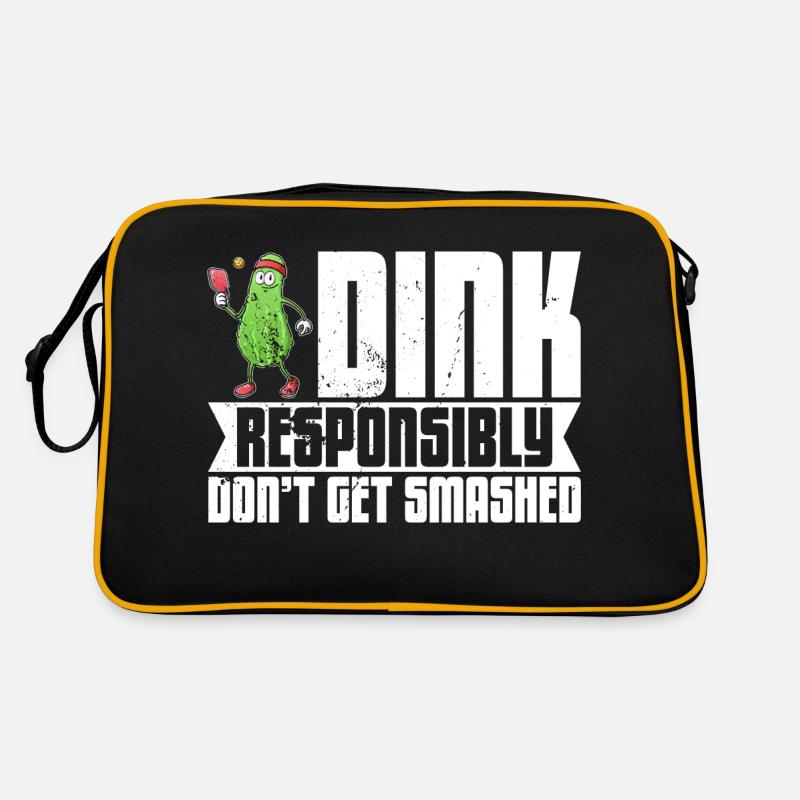 Pickelball Pickle Schläger Gurke Geschenk Retro Tasche