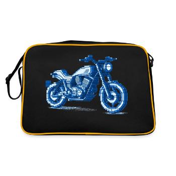 8 Bit Naked Bike Motorcycle for Bikers and Bikers - Retro Bag - black/gold - Back