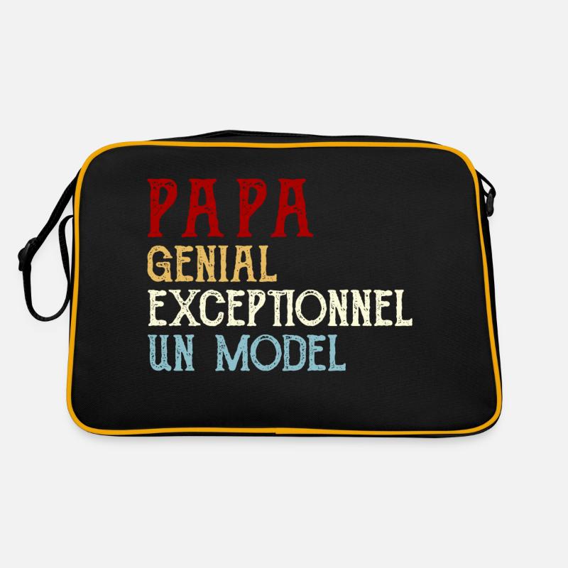 Papa genial exceptionnel un model - Sac Retro - noir/or