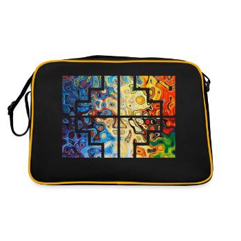Collors géométriques - Sac Retro - noir/or - Dos