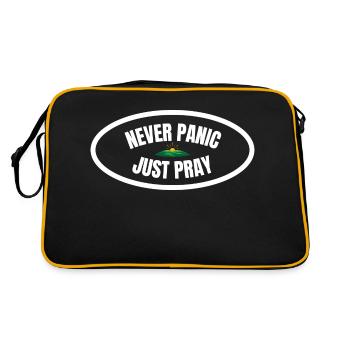 Ne paniquez jamais, priez simplement chrétien priez Cadeau - Sac Retro - noir/or - Dos