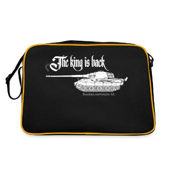 German Tank Tiger 2 WK Soldiers Tanker - Retro Bag - black/gold - Back