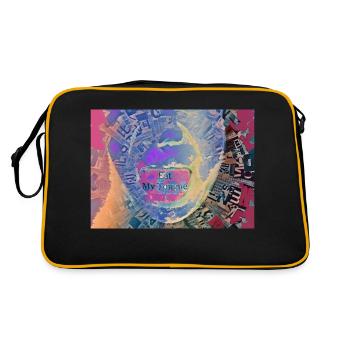 Art numérique « mange ma langue » TTT - Sac Retro - noir/or - Dos