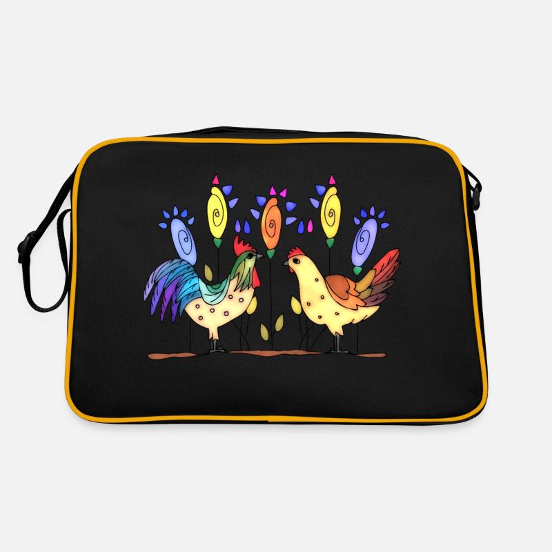 Henne und Hahn Retro Tasche