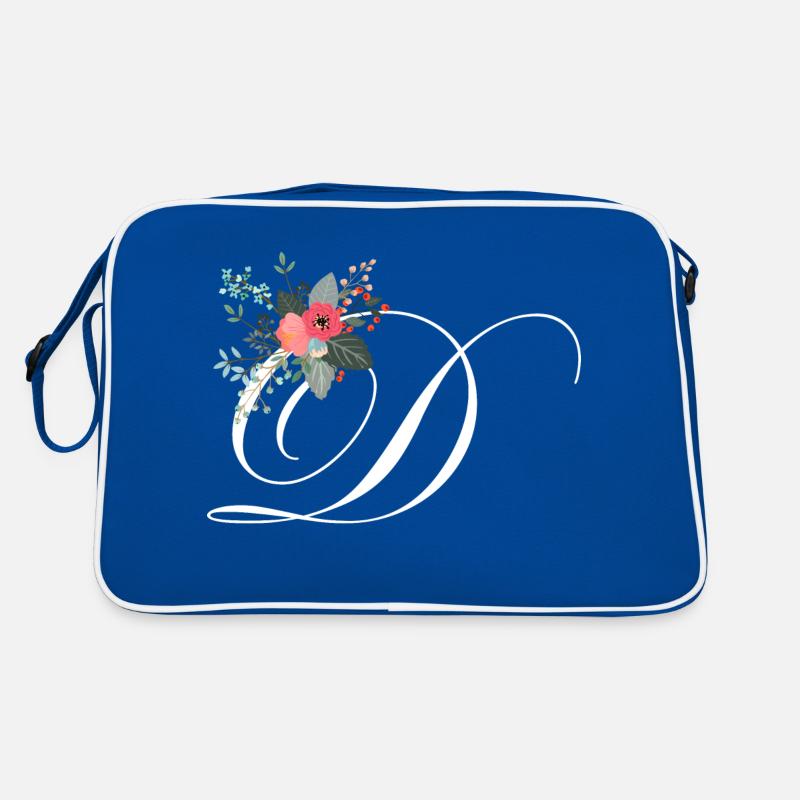 Lettre d fleuris Sac Retro
