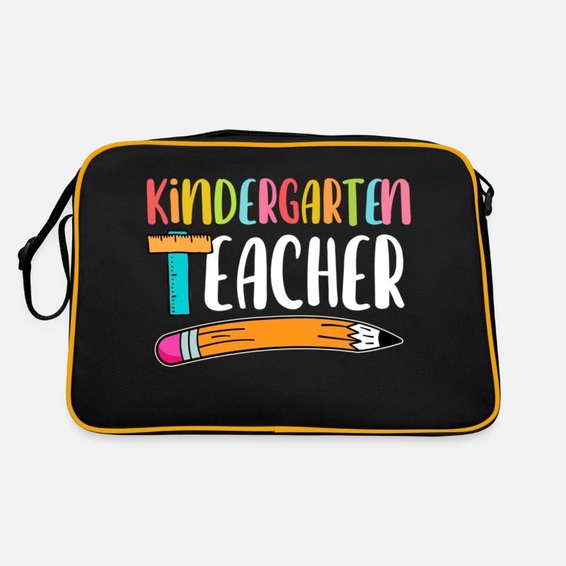 Back To School Kindergarten Teacher Retro Bag