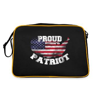 Stolzer Patriot 4. Juli Unabhängigkeitstag - Retro Tasche - Schwarz/Gold - Hinten
