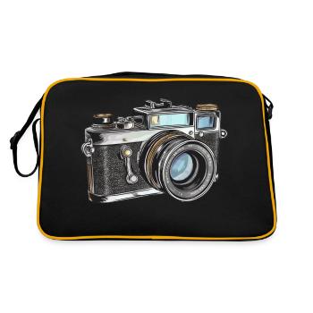 Camera Retro Drawing - Retro Bag - black/gold - Back