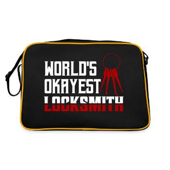 World's Okayest Locksmith Pick Locks Lockpicker - Retro Tasche - Schwarz/Gold - Hinten