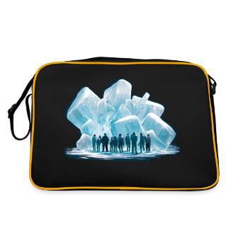 DES PERSONNES FIGÉES DANS DES MORCEAUX DE GLACE GÉANTS - Sac Retro - noir/or - Dos