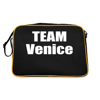 Team Venice - Retro Tasche - Schwarz/Gold - Hinten