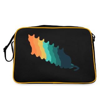 Chat rétro - Sac Retro - noir/or - Dos
