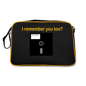 5 25 inch floppy disk - Retro Bag - black/gold - Back