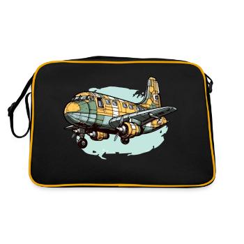 Passenger aircraft - Retro Bag - black/gold - Back