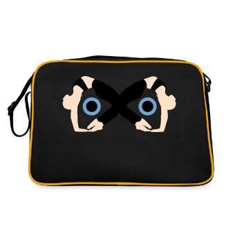 Auge - Retro Tasche - Schwarz/Gold - Hinten