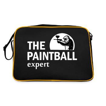 Paintball Airsoft - Retro Tasche - Schwarz/Gold - Hinten