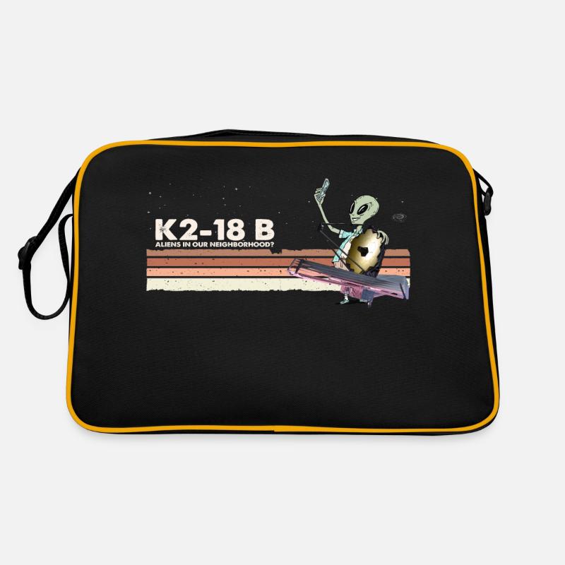 K2-18B - Funny Alien prend selfie w. Webb Sac Retro