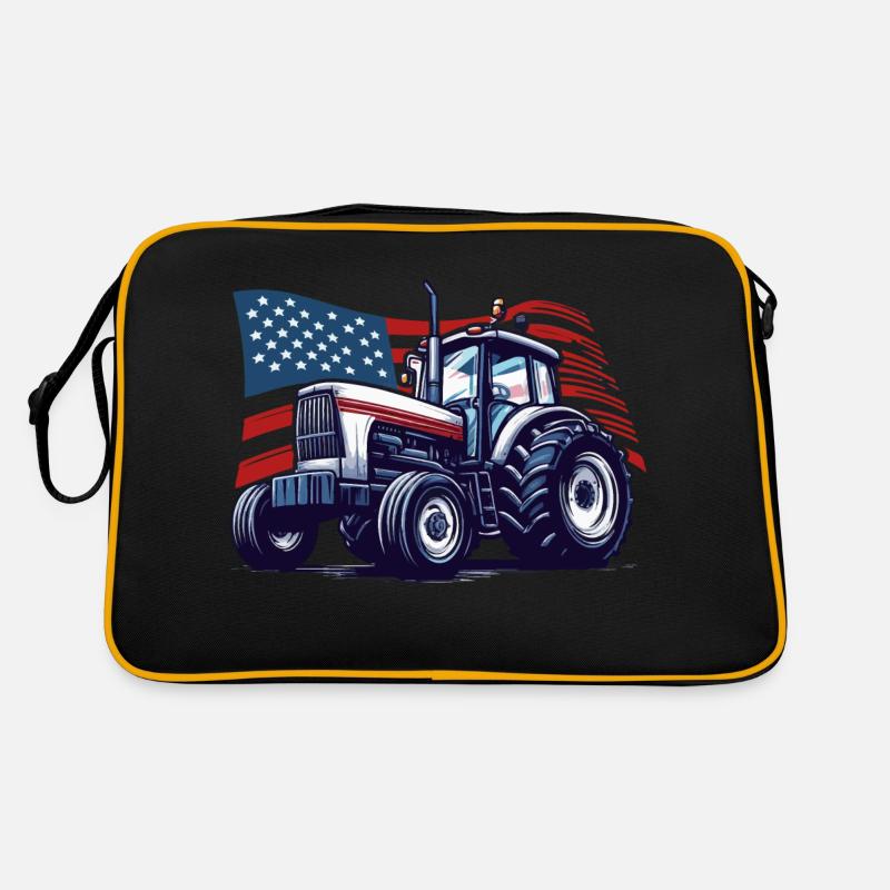Traktor USA Geschenkidee Retro Tasche