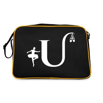 Lettre u ballerine - Sac Retro - noir/or - Dos