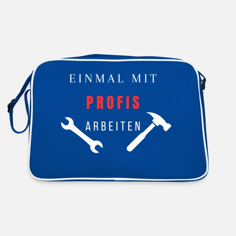 Einmal mit Profis arbeiten Hell Retro Tasche