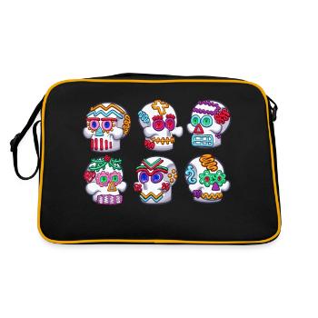 Sugar Skulls - Retro Bag - black/gold - Back