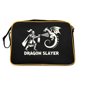 Dragon Slayer Knight Ren Faire LARP, Renaissance - Retro Tasche - Schwarz/Gold - Hinten