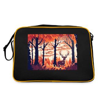 The Stag in the Field (Fall Collection #13) - Retro Bag - black/gold - Back