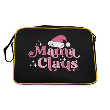 Mama Claus - Retro Tasche - Schwarz/Gold - Hinten