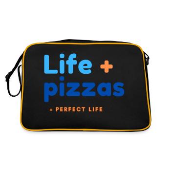 Vie + Pizzas = Vie parfaite - Sac Retro - noir/or - Dos