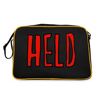 Held - Retro Tasche - Schwarz/Gold - Hinten