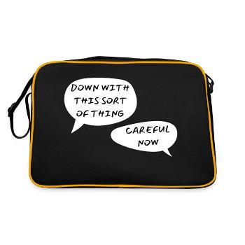Down With This Sort of Thing Speech Bubbles - Retro Bag - black/gold - Back