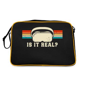 Ist Es Real? - Virtuelle Realität Digitale Welt - Retro Tasche - Schwarz/Gold - Hinten