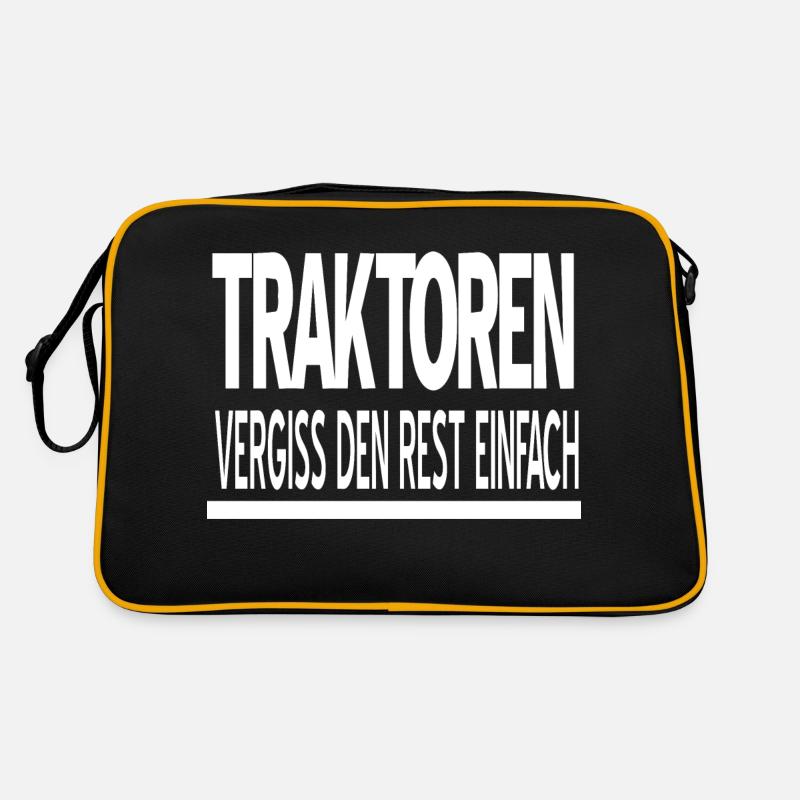Traktoren - Retro Tasche - Schwarz/Gold