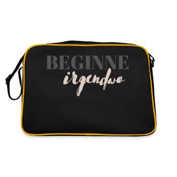 Commencez n’importe où - Sac Retro - noir/or - Dos