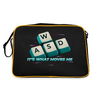 WASD C’est ce qui me fait bouger - Ordinateur de jeu PC amusant - Sac Retro - noir/or - Dos