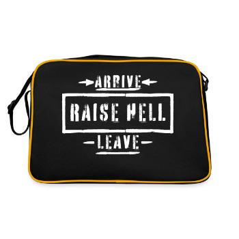 Arrivez, soulevez l’enfer, partez, arrivez et tout l’enfer se déchaîne - Sac Retro - noir/or - Dos