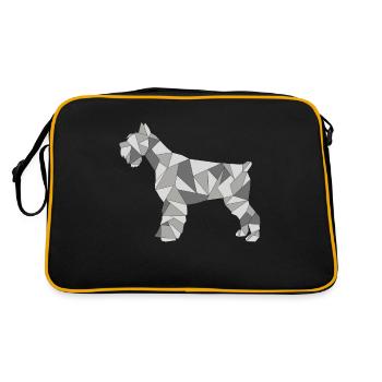 GEOMETRIC SCHNAUZER gris - Sac Retro - noir/or - Dos