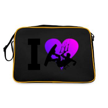 Kitesurfen Kite Kitesurfer Kitesurf Kitesurfing - Retro Bag - black/gold - Back