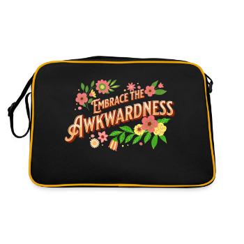 Awkward Elegance Blossoming Floral Embrace Life - Retro Bag - black/gold - Back