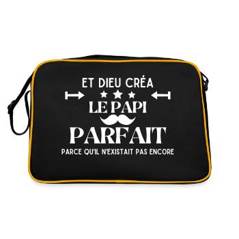 DIEU CREA LE PAPI PARFAIT - Sac Retro - noir/or - Dos