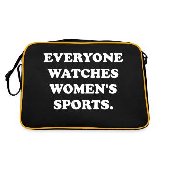 Everyone watch women’s sports - Retro Tasche - Schwarz/Gold - Hinten