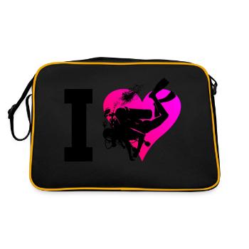 Diving Free Dive Men's Scuba Diver Diving - Retro Bag - black/gold - Back