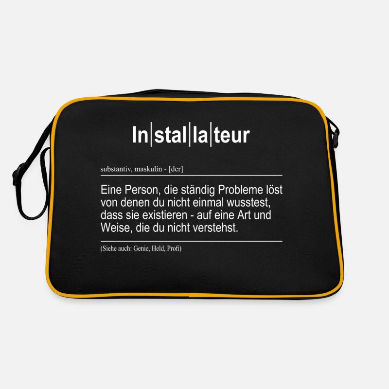 Handwerker, Installateur Spruch Geschenkidee Retro Tasche