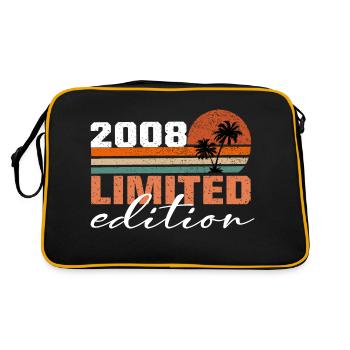 Né en 2008 - Vintage 2008 Anniversaire Rétro - Sac Retro - noir/or - Dos
