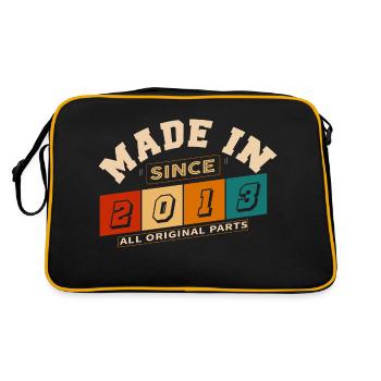 Made in 2013 anniversaire 11 ans - Sac Retro - noir/or - Dos