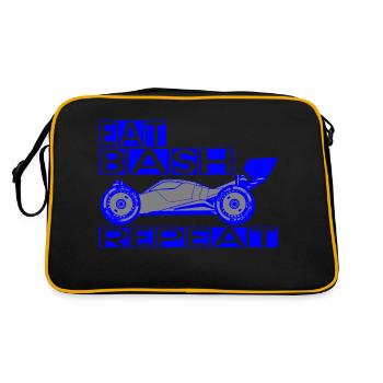 eat bash repeat blue - Retro Tasche - Schwarz/Gold - Hinten
