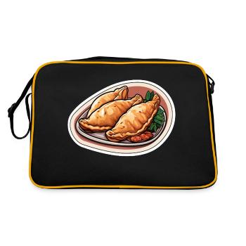 Empanadas drei Teigtaschen - Retro Tasche - Schwarz/Gold - Hinten
