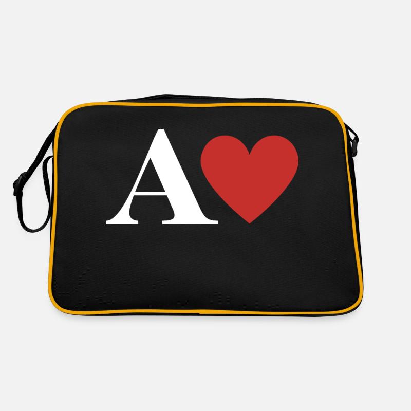 Red Heart Letter Retro Bag